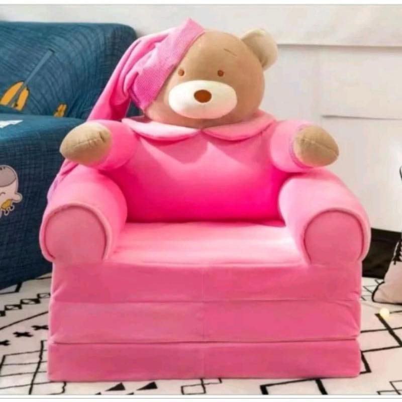 Foteljica za decu SLEEPING BEAR PINK B029