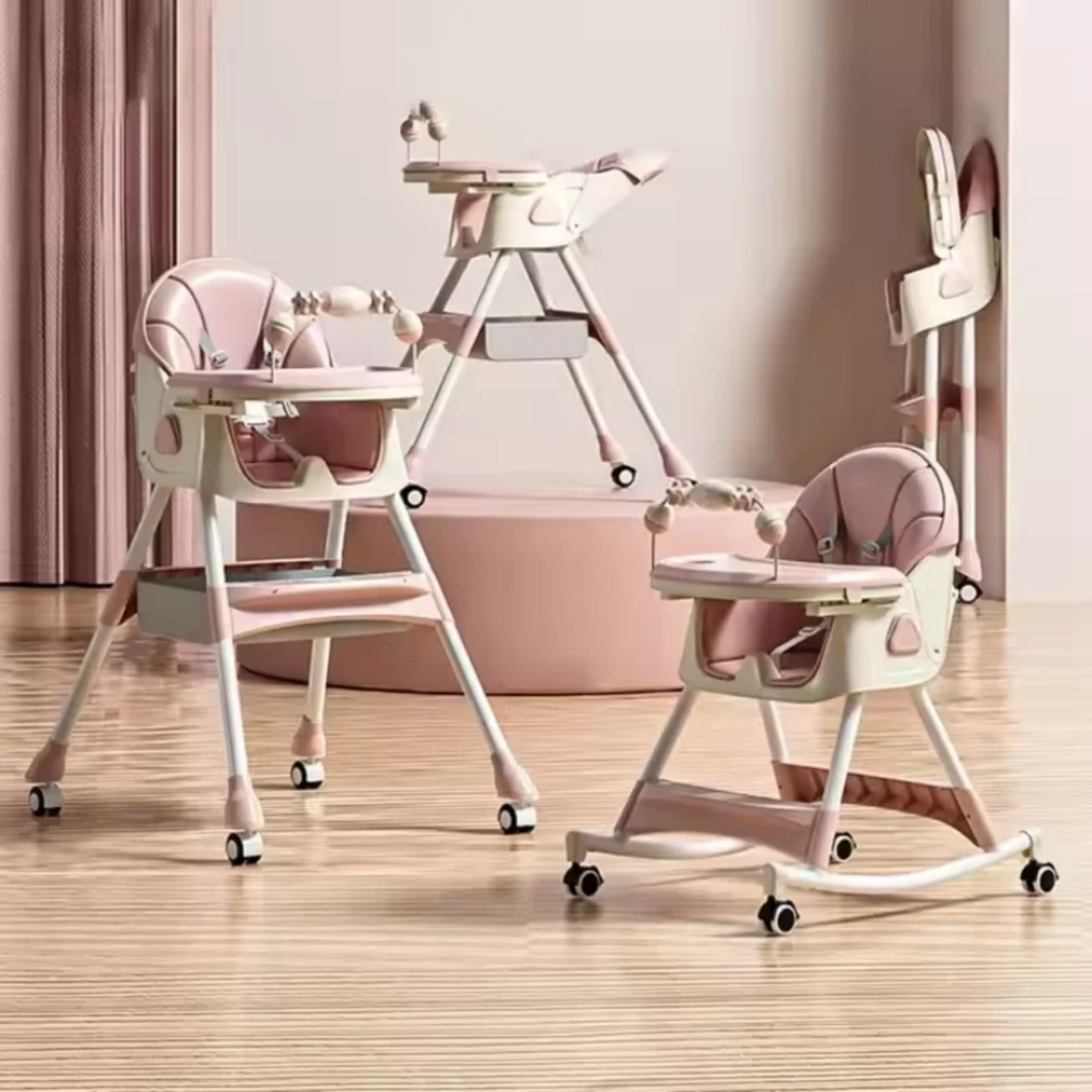Stolica za hranjenje BABY LINE E 560 Premium – Roza
